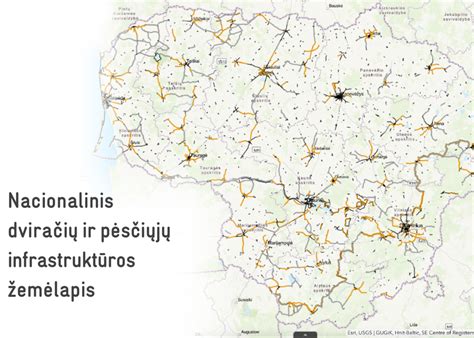 Dviračių takų planas arba žemėlapis
