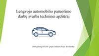 Teminė nuotrauka su traktoriumi, ruošiamu techninei apžiūrai